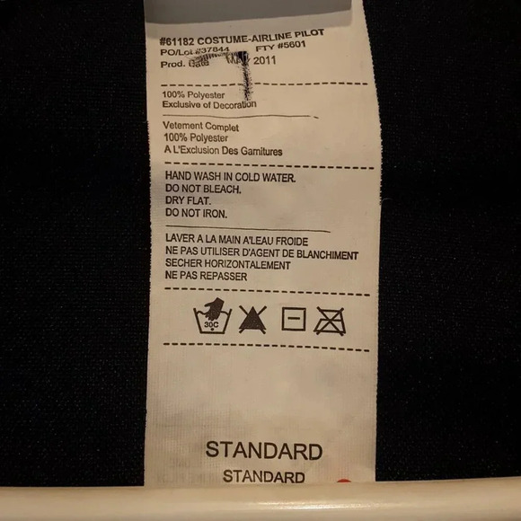 Airline Pilot Costume  - Size XL - Picture 7 of 12